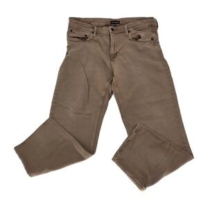Banana Republic Jeans Mens 38x29 Brown Slim Fit Straight Stretch 5 Pocket Pants